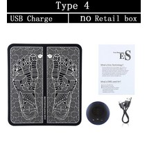 ems 발 마사지 매트 전기 지능형 물리 치료 근육 자극 수십 펄스 침술 건강 관리 통증 완화, 상자가 없는 유형 4