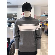 JDX 제이디엑스 골프웨어 남성 보더배색 하이넥 풀오버 니트 X1SPT4335