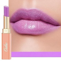 Oulac 모이스처라이징 글로시 솔리드 샤인 립스틱 2.2g, 10 Light lavender