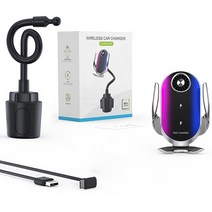 가성비자동 클램핑 무선 충전기 컵 홀더 휴대폰 마운트 테슬라 고속 Z 플립 4 3 2 프로 맥스 XS Max, 01 No Plug