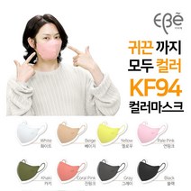 김희철 KF94 마스크 이비에 하이클래스 슬림뷰티라인 마스크 중형 M 10매 컬러 화이트 베이지 옐로우 연핑크 카키 진핑크 그레이 블랙 고성능 MB필터 숨쉬기 편한 귀편 새부리형, 베이지중형