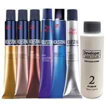 웰라 콜레스톤 퍼펙트 염색약 80g+산화제+염색비닐+장갑, 3개