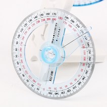 각도자 1개 라운드 눈금자 패치 워크 360 도 포인터 각도기 파인더 스윙 암 학교 사무 용품 플라스틱, 한개옵션0