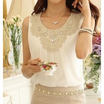 여름 탑 패션 다이아몬드 레이스 블라우스 민소매 블랙 화이트 쉬폰 셔츠 블라우스 플러스 사이즈 의류 s-5xl 6xl