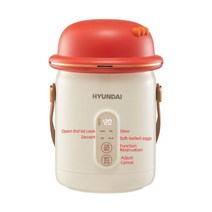 슬로우쿠커 전기 스튜 냄비 휴대용 요리 계란 멀티 죽 수프 900ml, 1.red - EU