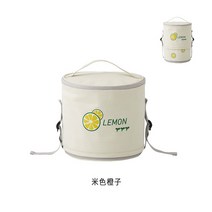 라운드 도시락 가방 옥스포드 헝겊 짙은 아이스 가방 패션 알루미늄 호일 식사 가방 휴대용 절연 가방 맞춤 도매, 베이지