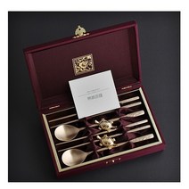 장수거북 손조각 방짜수저 2P (2벌 세트) 부부수저 예단수저세트, (B)수저2+젓가락2+거북받침2