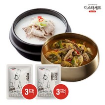 미스타셰프 설렁탕 600gx3팩 + 사골우거지해장국 600gx3팩, 없음, 상세설명 참조, 600g, 1개
