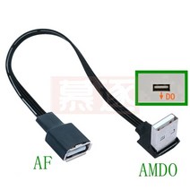 10cm 20cm 50CM USB 2.0 A 수-암 90 앵글 연장 어댑터 케이블 USB2.0 수-암 오른쪽/왼쪽/아래/위 검정색, 03 AMDO-AF_06 1M, 03 AMDO-AF_06 1m