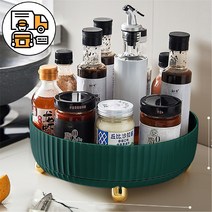 주방 회전 수납선반 양념선반 다용도 양념 수납 선반, 그린
