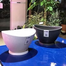 심플 플라스틱 타원 뱅갈고무나무화분 매장입구 pe, 브라운(밤색)