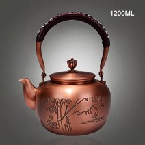 내열 게르마늄주전자 수제 순수 구리 주전자 레드 끓는 물 쿵푸 차 세트 건강 냄비, 8.12LStyle F