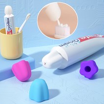 유니커블 편리한 플라워 실리콘 치약 뚜껑 짜개 짜기 마개 토퍼 캡 디자인 펌프 디스펜서 아이디어 상품 욕실 용품 아이템, 핑크 WC608