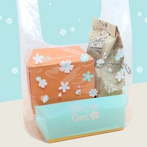 [소행섬] 플라워 민트 쇼핑백 PE U46, 100ea