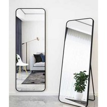 전신 거울 드레싱 플로어 미러 홈 벽 침실 메이크업 입체 피팅, 45x155 은백색