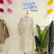 tto 진주단추포인트 플라워패턴 원피스(T21WOP10AX)