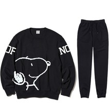 피너츠 라이선스_여성 남성 오버핏 맨투맨 조거팬츠 트레이닝복 세트 _빅스누피 세트업