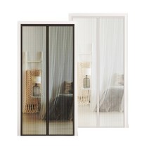 현관 출입문 모기장 대형 120x210 자석형 방충망, 화이트