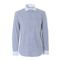 바쏘옴므 바쏘옴므 배색 커프스 스트라이프 셔츠(WSV1TD24A)