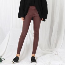 여자 광택 스키니 밴딩 청바지 20대여자바지 다리길어보이는코디 세련된스타일 데일리팬츠 코디하기좋은