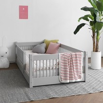 [코코엣지] F형 저상형침대 가드형 : 블랑그레이 Q, 단품