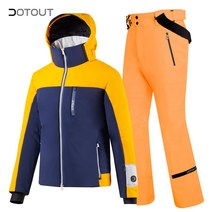 닷아웃 남성 스키복 2122 Combact Jacket absolute blue-orange Trip Pant orange