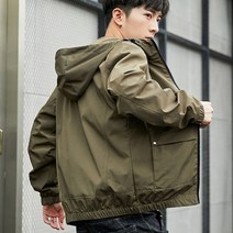 이레통상 남성 봄 바람막이 단색 후드 자켓 HQCC