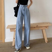 가바바 여성 청바지 힙합 간지 와이드 팬츠 걸크러쉬 여름 데님 바지 G38180