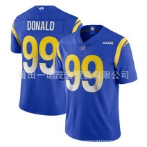 NFL 유니폼 수양팀 Rams 자수 럭비복 대외무역도매 3# 10#KUPP 16#GOFF 99#, 99 블루