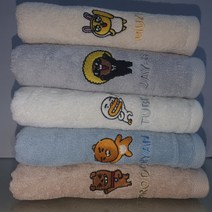 카카오프렌즈 러닝 세면타올 5매세트 140g 카카오수건*컬러변경* 캐릭터타월/라이언 어피치 선물세트 랜덤(선물박스없음)