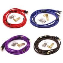 피트인 자동차 접지 케이블 배터리 5구 접지선 배선 튜닝 마이너스 차량, 5구접지케이블(브라운)