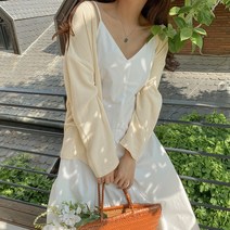 린넨루즈핏브이넥가디건