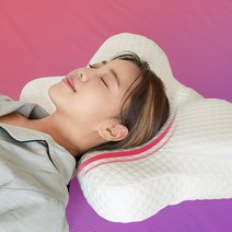 다룸 꿀잠 나비 기능성 경추목 메모리폼 베개, 소프트그레이