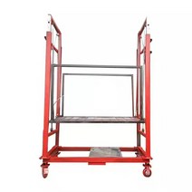 아시바 작업대 접이식 시스템비계 이동식 전기 리프팅 비계 모바일 접는 원격 제어 텔레스코픽 등반 플랫폼 선반 홈 장식 다기능 호이스트, 주황색 특수 높이는 사용자 정의가 필요하며 주문하