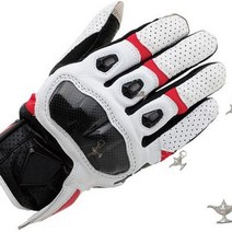 오토바이 레이싱 라이더 승마 가죽 장갑 헬스톤 베릭 다이네즈메쉬 베스파 할리 클래식바이크 코미네, 화이트 레드