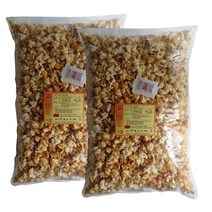 (즉석제조-맛선택가능)달달한 카라멜팝콘 봉투사이즈335*500mm 중량500g x (2봉), 딸기맛1봉+카라멜맛1봉