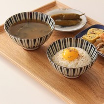 일본식 밥공기 국그릇 식기 자취생 SET 집들이선물, 백청오뚝이