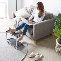 더블스텝 메쉬 발해먹 사무실 발받침대 책상 풋레스트 의자 발판, 블랙