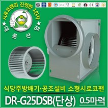 대륜산업 0.5마력 소형 시로코팬 DR-G25DSB 단상 주방후드 닥트모터, 1개