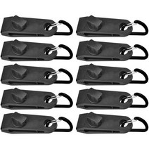 Dnyta 10피스 블랙 플라스틱 텐트 방수포 클립 카라비너 키트 포함, Tarp Clips with Carabiners