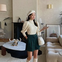 빈스홀릭 반목 퍼프 니트