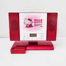 일본 헬로키티 CD플레이어 스탠드형 AUX 어학용 어린이 동요 아기, CD+라디오