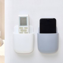 PKFARM 1+1 간편 부착 벽걸이 리모컨 수납 다용도 정리 포켓, 블루