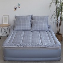 여름침구천연섬유 냉감효과 쿼드라 체크 토퍼SS