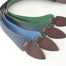 투톤 가죽 가방 스트랩 끈 (퀼트 뜨개 부자재), 헌터그린