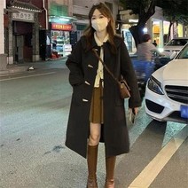 여성 더플코트 2022 뉴 스타일 가을 겨울 모직 코트