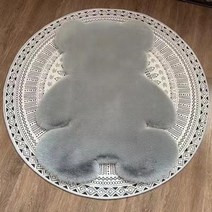 거실카펫트 양털 침대 빈티지 잔디 극세사 면 러그 만화 곰 깔개 귀여운 플러시 장식 깔개 슈퍼 부드러운 단색 바닥 매트 침실 방 옆 바닥 깔개