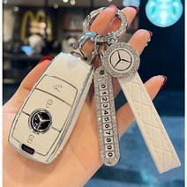 벤츠 BMW 제네시스 실버라인 스마트 키케이스 키홀더 키커버 tpu 스트랩 넘버 키링, 벤츠 A타입, 제트블랙