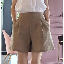 (당일발송+국내산) 개미다리로 보이는 린넨 반바지 여성 국내산 밴딩 여름 4부 5부 마반바지 리넨 빅사이즈