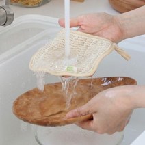 핸드메이드 친환경 천연 삼베&그린레빗 주방 설거지 수세미